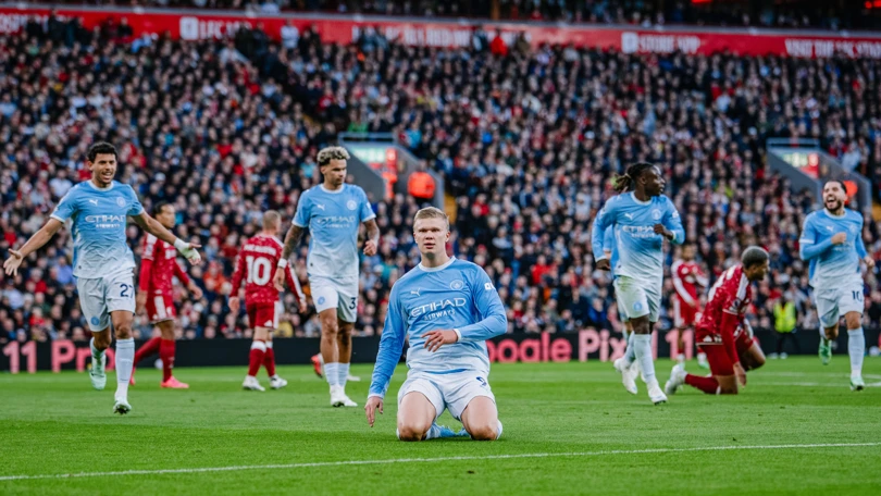 Manchester City Permalukan Liverpool 3-0 di Anfield